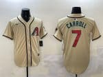 Arizona Diamondbacks #7 Corbin Carroll Gold Limited Stitched Jersey
