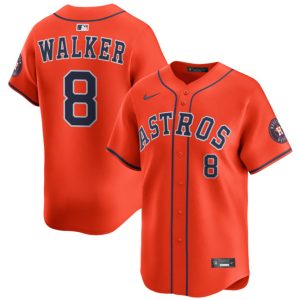 Houston Astros #8 Christian Walker Orange 2025 Alternate Limited Stitched Jersey