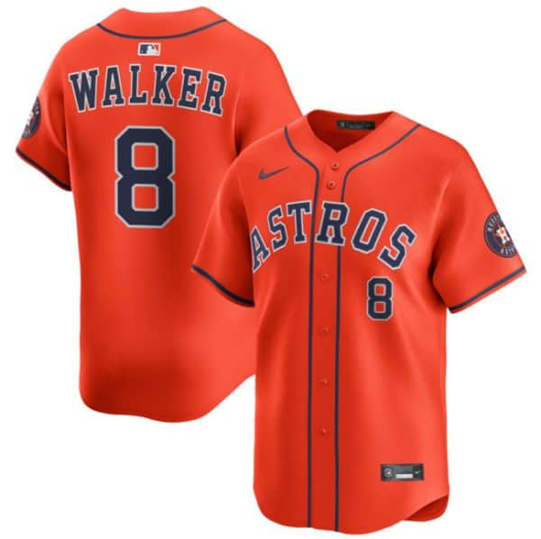 Houston Astros #8 Christian Walker Orange 2025 Alternate Limited Stitched Jersey
