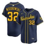 Milwaukee Brewers #32 Jacob Misiorowski Navy Alternate Limited Stitched Jersey