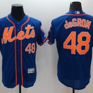 Mets #48 Jacob DeGrom Blue Flexbase Authentic Collection Stitched Jersey