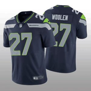 Seattle Seahawks #27 Tariq Woolen Navy Vapor Untouchable Stitched Jersey
