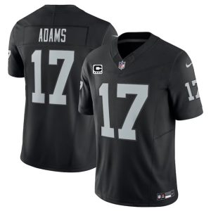 Las Vegas Raiders #17 Davante Adams Black 2023 F.U.S.E With 4-Star C Patch Vapor Untouchable Stitched Jersey