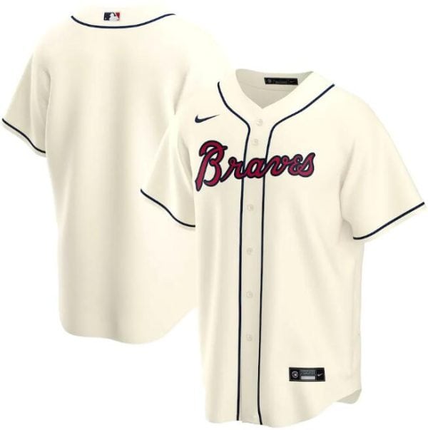 Atlanta Braves Cream Cool Base Stitched Jersey