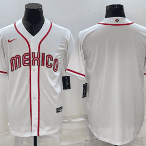 Mexico Blank 2023 White World Classic Stitched Jersey
