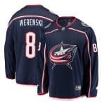 Columbus Blue Jackets #8 Zach Werenski Navy Stitched Jersey