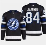 Tampa Bay Lightning #84 Tanner Jeannot Black Alternate Premier Breakaway Stitched Jersey