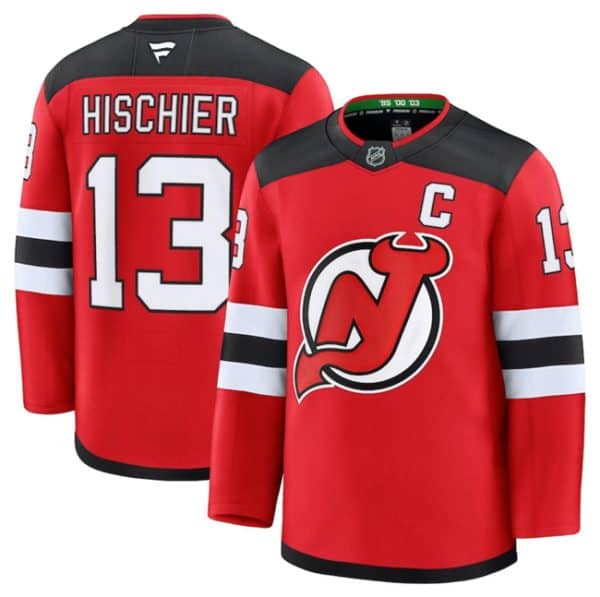 New Jersey Devils #13 Nico Hischier Red 2024-25 Home Stitched Jersey