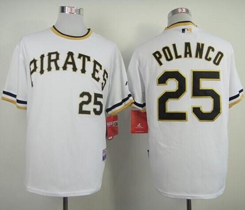 Pirates #25 Gregory Polanco White Alternate 2 Cool Base Stitched Jersey