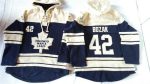 Maple Leafs #42 Tyler Bozak Blue Sawyer Hooded Sweatshirt Stitched Jersey