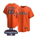 Houston Astros Customized Custom Orange 2022 World Series Champions Cool Base Stitched Baseball Jersey