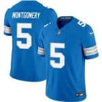 Detroit Lions #5 David Montgomery Blue 2024 F.U.S.E. Vapor Limited Stitched Jersey