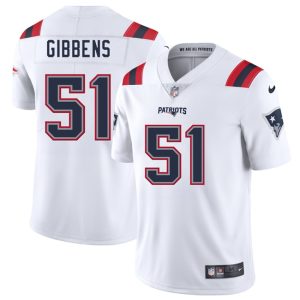 New England Patriots #51 Jack Gibbens White 2025 Vapor Limited Stitched Jersey