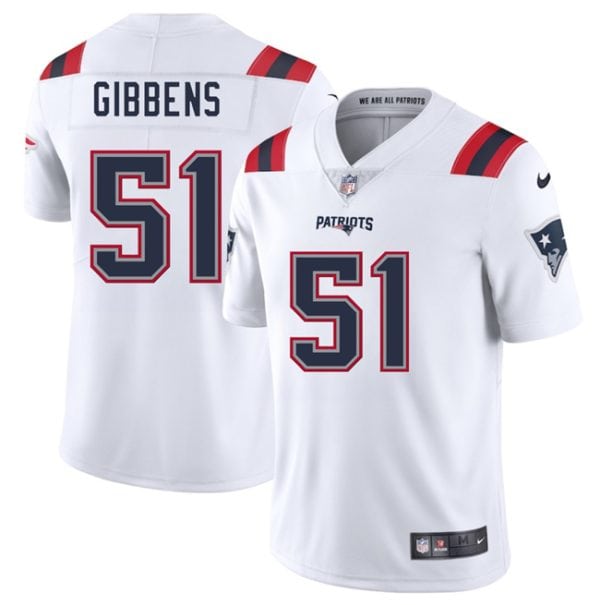 New England Patriots #51 Jack Gibbens White 2025 Vapor Limited Stitched Jersey