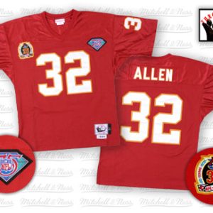 Mitchell And Ness Chiefs #32 Marcus Allen Red 75TH Stitched Jersey