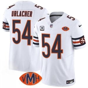 Chicago Bears #54 Brian Urlacher White 2025 F.U.S.E. With 4-Star C Patch VMH Patch Vapor Untouchable Limited Football Stitched Jersey