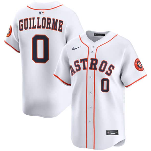 Houston Astros #0 Luis Guillorme White 2025 Home Limited Stitched Jersey