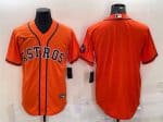 Houston Astros Blank Orange With Patch Cool Base Stitched Jersey