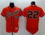 Giants #22 Will Clark Orange Flexbase Authentic Collection Stitched Jersey