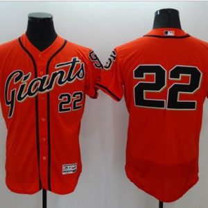Giants #22 Will Clark Orange Flexbase Authentic Collection Stitched Jersey