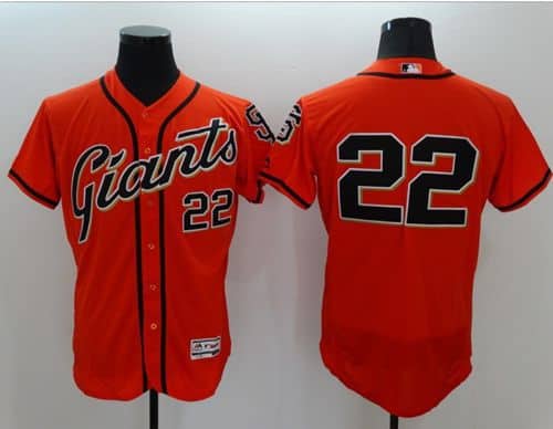 Giants #22 Will Clark Orange Flexbase Authentic Collection Stitched Jersey