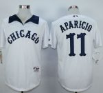 White Sox #11 Luis Aparicio White 1976 Turn Back The Clock Stitched Jersey
