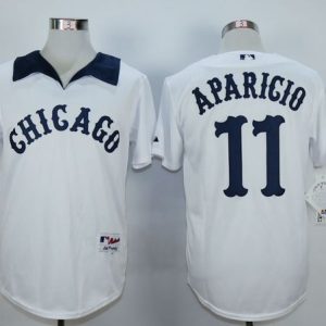 White Sox #11 Luis Aparicio White 1976 Turn Back The Clock Stitched Jersey
