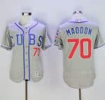 Cubs #70 Joe Maddon Grey Flexbase Authentic Collection Alternate Road Stitched Jersey