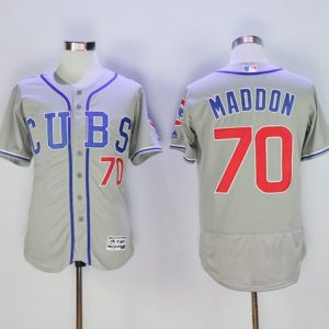 Cubs #70 Joe Maddon Grey Flexbase Authentic Collection Alternate Road Stitched Jersey