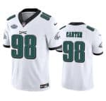 Philadelphia Eagles #98 Jalen Carter White 2023 F.U.S.E. Prem1ere Patch Vapor Untouchable Stitched Jersey