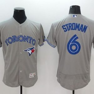 Blue Jays #6 Marcus Stroman Grey Flexbase Authentic Collection Stitched Jersey