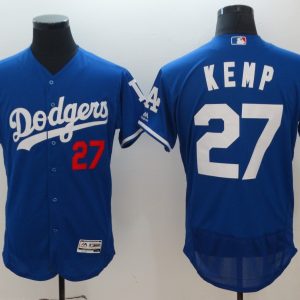 Los Angeles Dodgers #27 Matthew Kemp Blue Flexbase Stitched Jersey