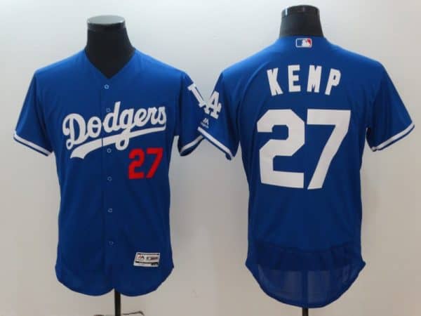 Los Angeles Dodgers #27 Matthew Kemp Blue Flexbase Stitched Jersey