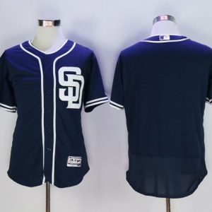 Padres Blank Navy Blue Flexbase Authentic Collection Stitched Jersey