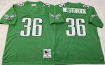 Philadelphia Eagles #36 Brian Westbrook Kelly Green Throwback Stitched Football Jersey