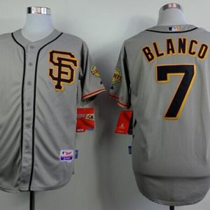 Giants #7 Gregor Blanco Grey Road 2 Cool Base Stitched Jersey