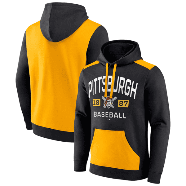 Pittsburgh Pirates Black Gold Chip In Pullover Hoodie