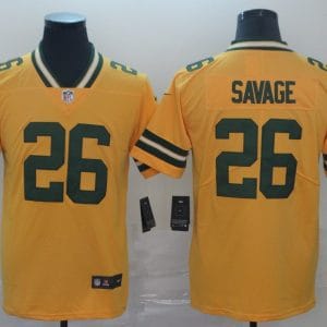 Green Bay Packers #26 Darnell Savage Gold Inverted Legend Stitched Jersey