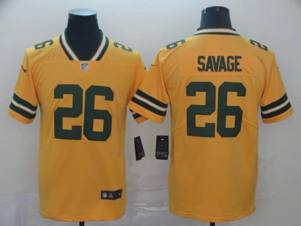 Green Bay Packers #26 Darnell Savage Gold Inverted Legend Stitched Jersey