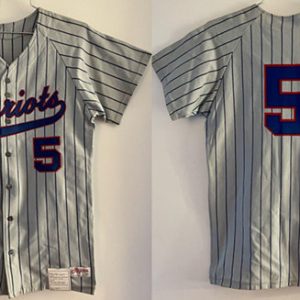 Vintage Somerset Patriots #5 Sample Ripon Gray Stitched Jersey