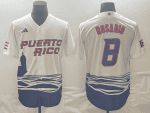 Puerto Rico #8 Eddie Rosario 2023 White World Classic Stitched Jersey