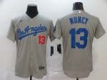 Los Angeles Dodgers #13 Max Muncy Grey Flex Base Stitched Jersey