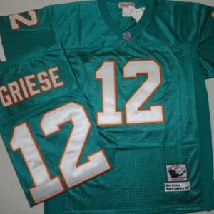 Mitchell And Ness Dolphins #12 Bob Griese Green Stitched Jerseys