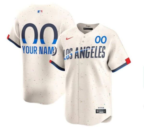 Los Angeles Dodgers Custom Cream 2024 City Connect Limited Stitched Jersey