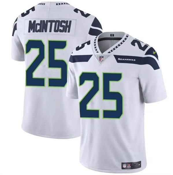Seattle Seahawks #25 Kenny McIntosh White Vapor Limited Stitched Jersey