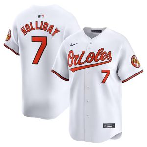 Baltimore Orioles #7 Jackson Holliday White 2024 Home Limited Cool Base Stitched Jersey