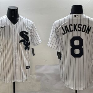 Chicago White Sox #8 Bo Jackson White Cool Base Stitched Jersey