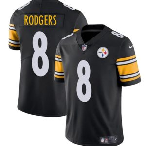 Pittsburgh Steelers #8 Aaron Rodgers Black 2025 Vapor Limited Football Stitched Jersey