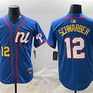 National League #12 Kyle Schwarber Blue 2025 All-Star Edition Limited Stitched Jersey