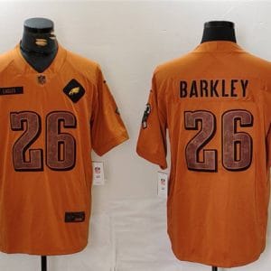 Philadelphia Eagles #26 Saquon Barkley 2023 Brown Salute To Service Limited Stitched Jersey
